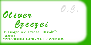 oliver czeczei business card